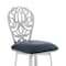 Armen Living Cherie Contemporary 30" Bar Height Barstool in Brushed Stainless Steel Finish and Gray Faux Leather LCCHBABSGR30 - alternate 7